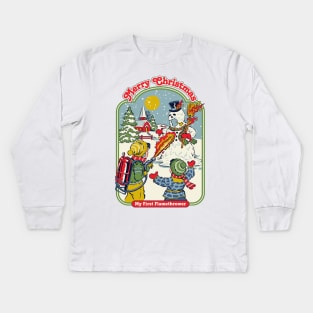 My First Flamethrower Kids Long Sleeve T-Shirt